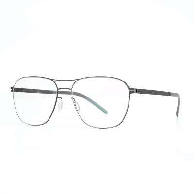 China Simple and elegant Chinese metal new product optical frame supplier without screw structure design optical frame for sale