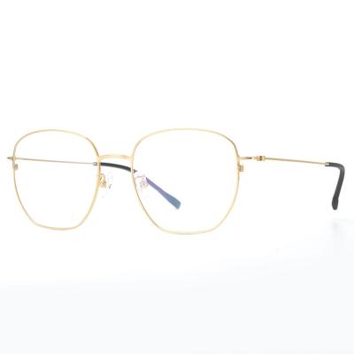 China Fashionable Anti Blue Light Blocking Pure Titanium Optical Frame Acetate Screwless Glasses Frame High Quality Ultra Light Computer Glasses for sale