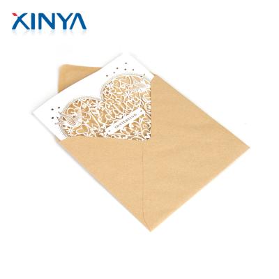 China XINYA Europe Trade Assurance Custom Design Personalized Laser Cut Luxury Wedding Invitation Card for sale