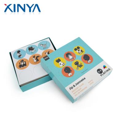 China For Home Use XINYA China Cheap Products Hard Paper Cartoon Learning Playing Cards With Company Logo for sale