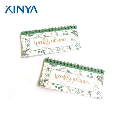 China XINYA Custom Printed Office Stationery Spiral Binding Office Planner Weekly Notebook for sale