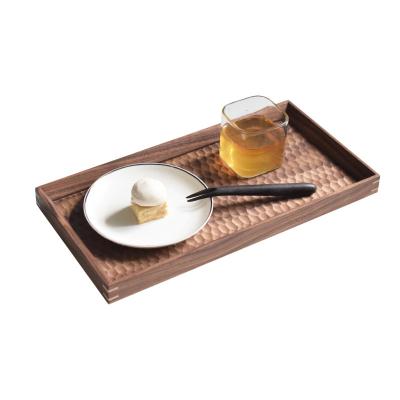 China High Quality North American Black Walnut Fish Scale Corrugated Wooden Tray for sale