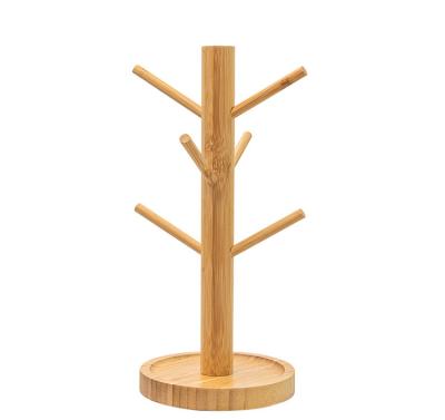 China Drain Viable Japanese Style Creative Storage Household Wooden Cup Display Rack for sale