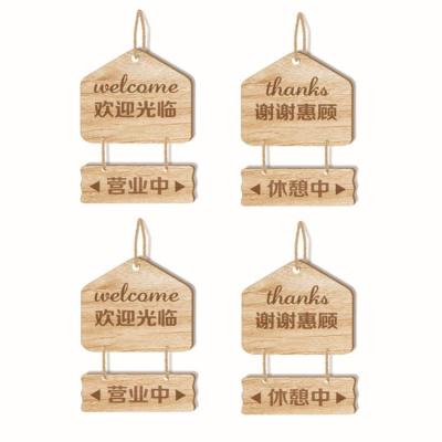 China China Customizable Creative Double Sided Welcome to Wooden List in Business for sale