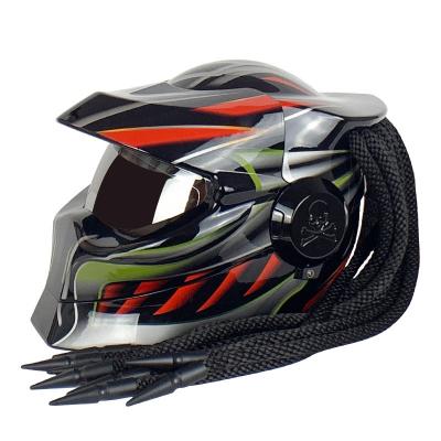 China 2022 High Security OEM Safety Full Face Aline Head Protection Motorcycle Driving Predator Helmet for sale