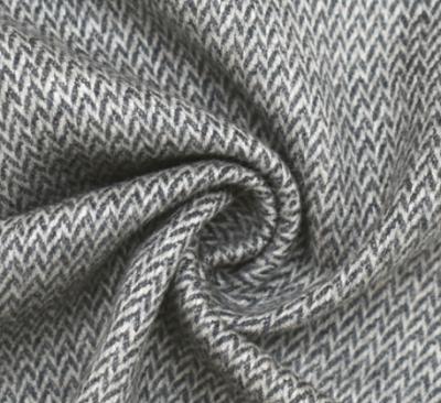 China 95%Polyester Double Faced 5%Wool Yarn-Dyed Herringbone Suitable for Overcoats, Jackets, Anoraks, Fall and Winter for sale