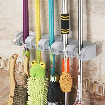 China Tools Wipe And Sweep Rack 5 Position Wall Mounted Magic Garden Tool Holder for sale