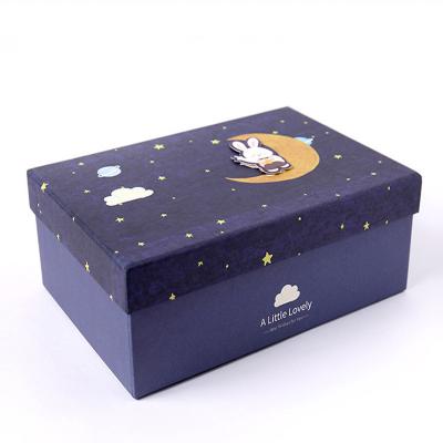 China Recyclable Wholesale Colorful Stackable Kids Shoe Packaging Boxes Cardboard Boots Shoe Box With Custom Logo for sale