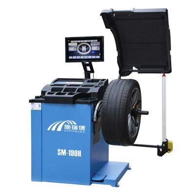 China SM-B190H Wheel Balancer and Alignment Machine with Laser Dot Balancing Speed ​​140rpm Standby Mode 1170*880*1160mm for sale