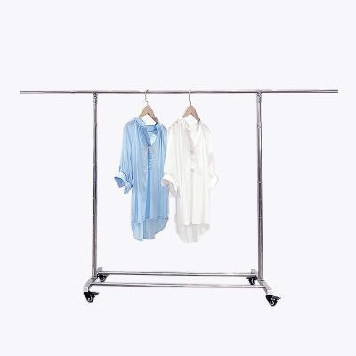 China Outdoor High End Stainless Steel Garment Clothes Rack Rack Hanger Women Clothing Display Stand Clothes Display Rack For Showroom for sale