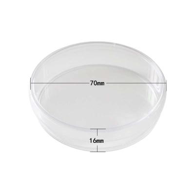 China Disposable Plastic Lab 70mm Petri Dish With Cover 70mm for sale