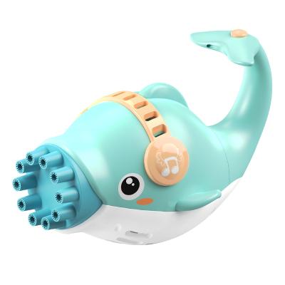 China 2021 New Dolphin Toy Ourdoor Outdoor Automatic Gatling Machine Electric Bubble Gun Toys for sale