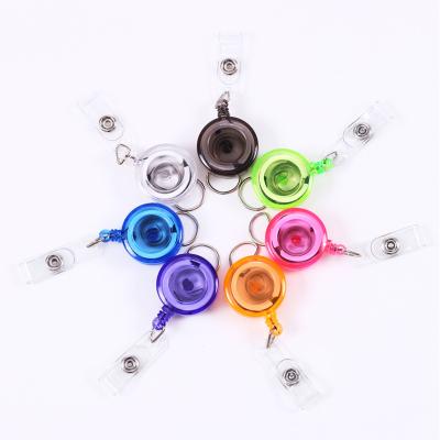 China Portable Yohi 2021 High Quality Colorful Wholesale Stainless Steel Translucent Easy Pull Badge Reels for sale