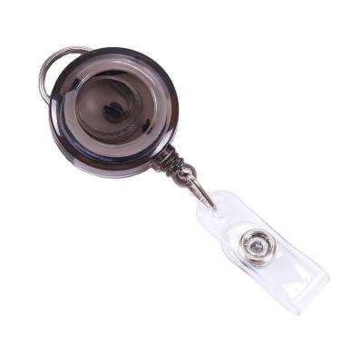 China Yohi 2021 portable good texture strong and not easy to break plastic round easy pull buckle badge reel holder for sale