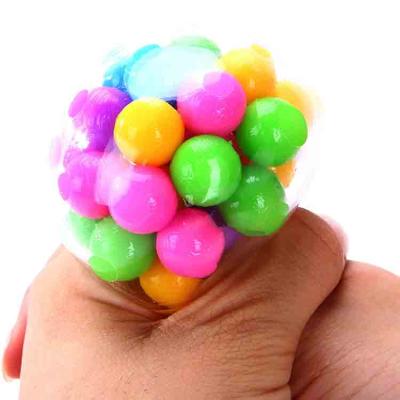 China 2021 Colorful Squeezable Yohi Figet Pinch Beads Inside Drop Squeeze Dnaes Ball Sensory Toy for sale