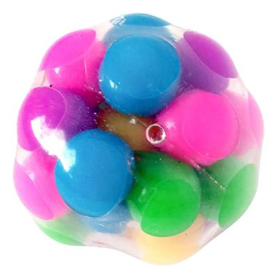 China 2021 Colorful Pinch Squeezable Soft Squeeze Glue Relaxation Yohi Beads Wiggle Sensory Toy Dnaes Ball for sale