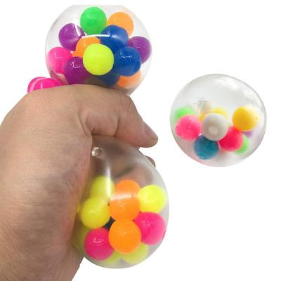 China 2021 Squeezable Colorful Yohi Relaxation Beads Inside Colorful High Texture Compression Dnaes Ball Sensory Machine for sale