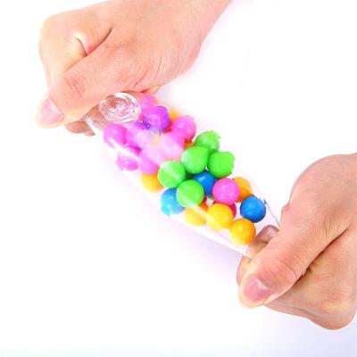 China Relaxation Squeezable Colorful Beads Colorful High Yohi 2021 Texture Inside Squeeze Dnaes Effort Sensory Ball for sale