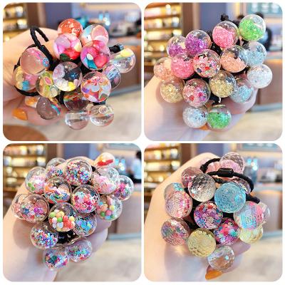 China Fashion Yohi Children's Candy Elastic Hair Balls Lovely Cartoon Cute Solid Girls Rubber Bands for sale