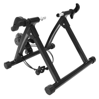 China Steel Safety Bike Trainer Indoor Roller Stand Bicycle Exercise Mount Stand with Magnetic Noise Reduction Wheel Stationary Rack for sale