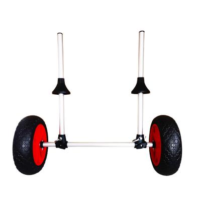 China Kayak Trolley Dolly Scupper Portable Sit On Aluminum Top Plug In Kayak Trolley Cart Universal Width Wheel Adjustable Solid Aluminum Trolley for sale