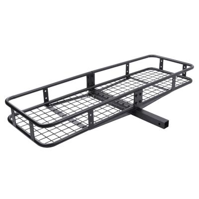 China Foldable Steel Rack Carrier Luggage Hitch Cargo Basket Hitch Mount Cargo Carrier Hitch Cargo Carrier for sale