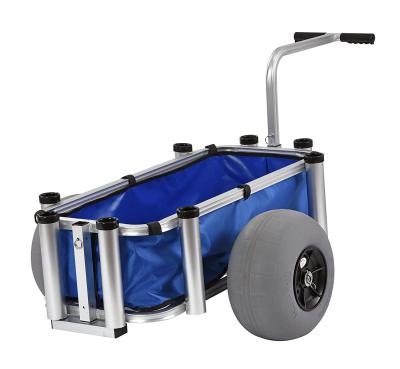 China Tools Beach Cart With Big Wheels For Sand Cart Beach Fishing Trolley Dolly Cart Cart Blue With Inflatable Wheels for sale