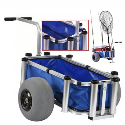 China Tools Beach Trolley Cart Beach Cart For Sand With Big Inflatable Wheels Fishing Trolley Cart Cart for sale