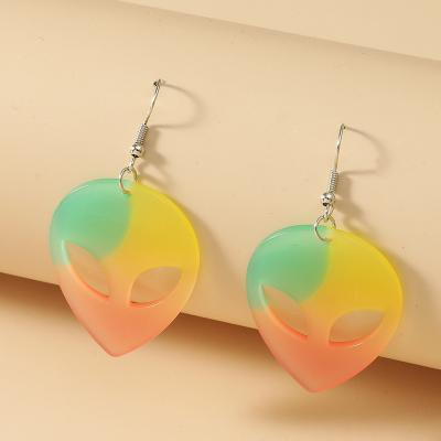 China Trendy New Korean Style Alien Halloween Chain Earrings,Dinosaur Women Earring Jewelry Acrylic Wholesale for sale