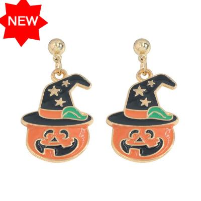 China 2021 TRENDY Halloween Costume Party Cosplay Smiley Ghost Skull Earrings, Funny Trendy Women's Alloy Earrings Jewelry for sale