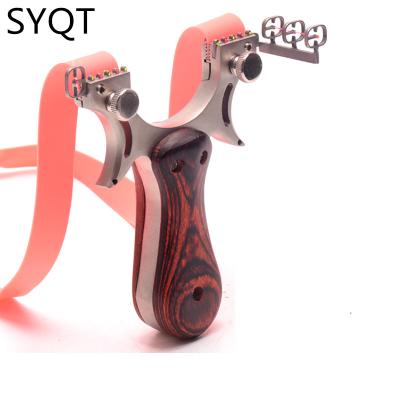 China Durable Slingshot Catapult Hunting High Quality Stainless Steel With Rubber Band Shooting Game Outdoor Sling Shooting for sale