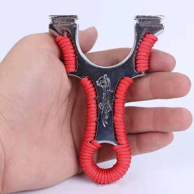 China One New Alloy Catapult Slingshot Flat Rubber Band TIR Flat Rubber Band Red Flat Leather Slingshot Free for sale