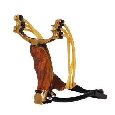 China High quality high power metal slingshot catapult with 3 brand round rubber slingshot catapult which can save effort for sale