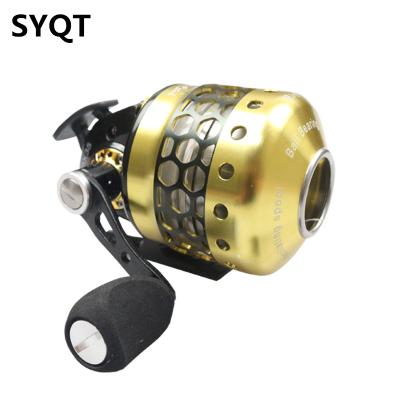 China Inner Line Wheel LEFT HAND PX35 Metal Fish Shooting Wheel Closed Slingshot Fishing Compound Bow And Line Fishing Reel for sale