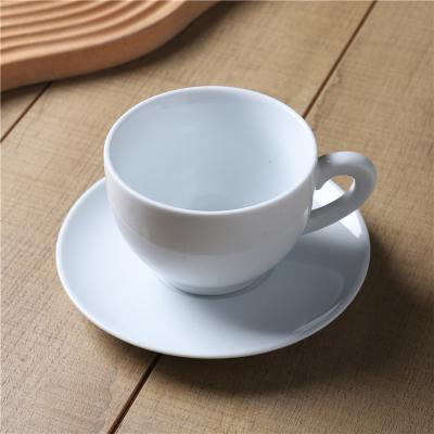 China Hot Sale Style Porcelain Coffee Espresso Cup Vintage Stocked Modern Tea Cup And Saucer For Home Hotel for sale