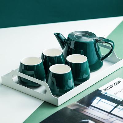 China Nordic Simple Modern Afternoon Tea Cup Porcelain Drinkware Household Design Coffee Stocked Ceramic Tea Set for sale