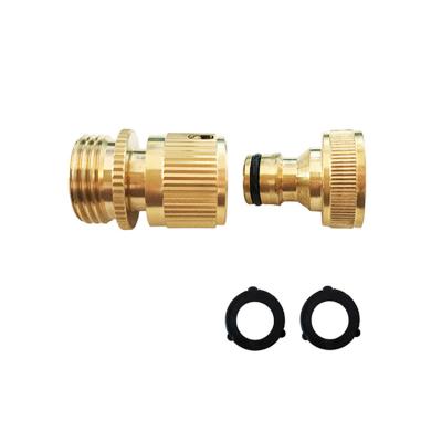 China Anti-Kickback Garden Tools Flower Pots Planters Sprayer Gates Garfting Brass Quick Connector 3/4 Inch GHT for sale