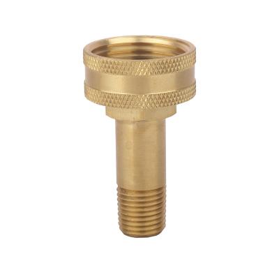 China Anti-Kink Garden Hose Connect 3/4 Inch GHT Connectors Fitting Pipes And Fittings To 1/4 Inch NPT Quick Connector Brass for sale