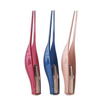 China Brighten Clean Custom Ear Glide Patent Unique Design Anti Cleanser Kit Ear Tweezers With Light for sale