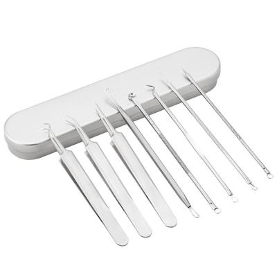 China Professional 8pcs Pimple Blackhead Acne Extractor Pimple Needles Removal Kit With Customized Logo for sale