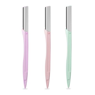 China Fashion Free Sample Lightweight Rust Resistant Sharp Eyebrow Facial Trimmer for sale