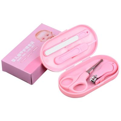 China Safe Manicure Kit Finger Toenail Clippers Baby Nail Trimming Baby Nail Set in Pink Blue Color for sale