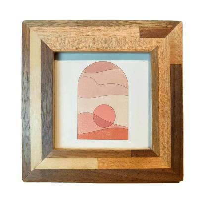 China Morden Supplier Fast Cute Office Picture Frame Square Cheap Wooden Photo Frame Display for sale