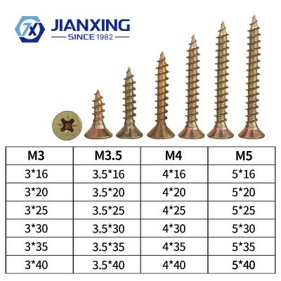 China Flat Head Screws Chipboard Screws Galvanized Countersunk Tapping Wood Screw for sale