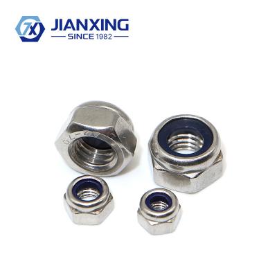 China Heavy Industry 304 Stainless Steel SS304 DIN985 Nylon Lock Nut Hex Hex Self Locking Nut for sale