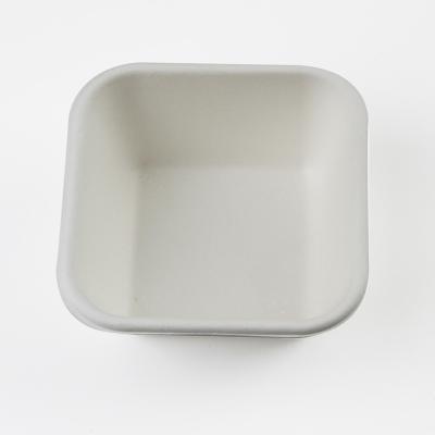 China Modern Disposable 250ml Bagasse Pulp Lunch Sugar Cane Bagasse Food Container With Lid for sale