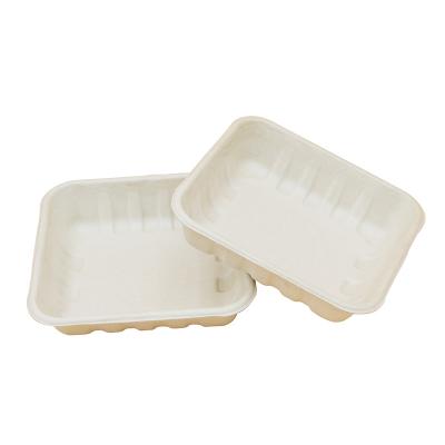 China Factory direct sales sugarcane bagasse modern biodegradable pulp tableware disposable lunch tray for sale