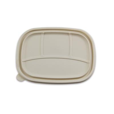 China Modern Cornstarch Biodegradable Eco - Friendly Material Divided 3 Compartment Tray Lunch Box for sale