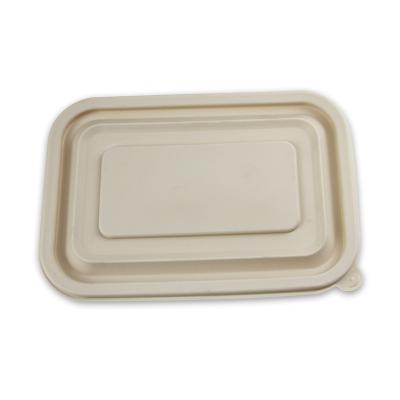 China Modern New Type Stored Disposable 500ml Large Square Cornstarch Box Customized Food Container for sale