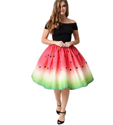 China Autumn New Product Digital Printing Guangzhou women's custom made garment anti-static hot wear high waist skirts style fashion hot skirt for sale